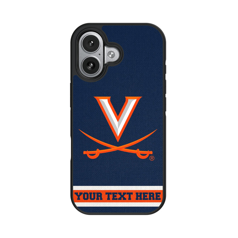 University of Virginia Cavaliers Personalized Stripe iPhone Bump Phone Case for Apple iPhone
