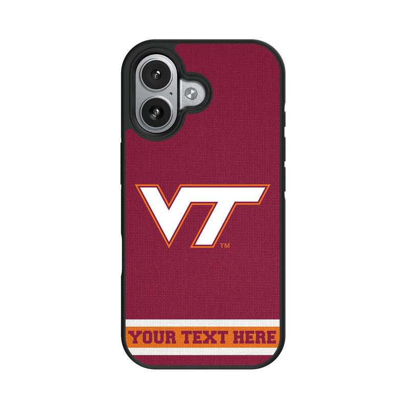 Virginia Tech Hokies Personalized Stripe iPhone Bump Phone Case for Apple iPhone