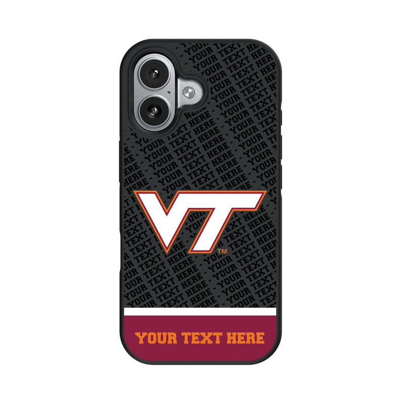 Virginia Tech Hokies Personalized EndZone Plus iPhone Bump Phone Case for Apple iPhone