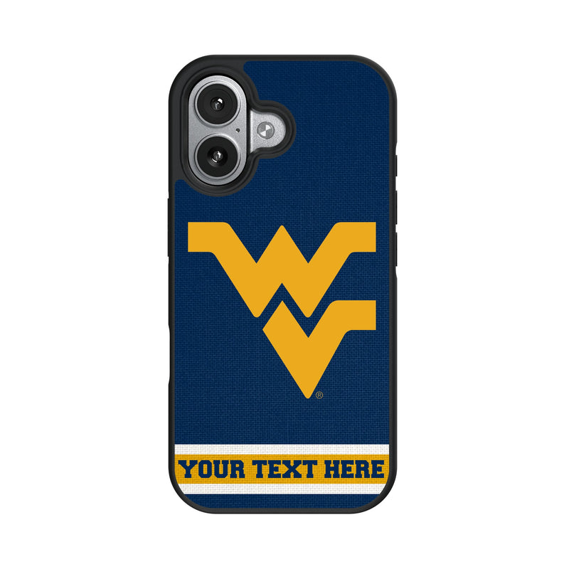 West Virginia University Mountaineers Personalized Stripe iPhone Bump Phone Case for Apple iPhone