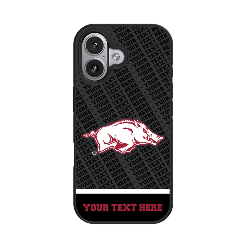 University of Arkansas Fayetteville Razorbacks Personalized EndZone Plus iPhone Bump Phone Case for Apple iPhone