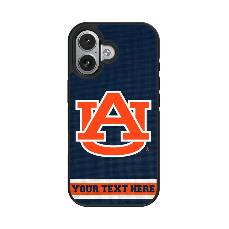 University of Auburn Tigers Personalized Stripe iPhone Bump Phone Case for Apple iPhone