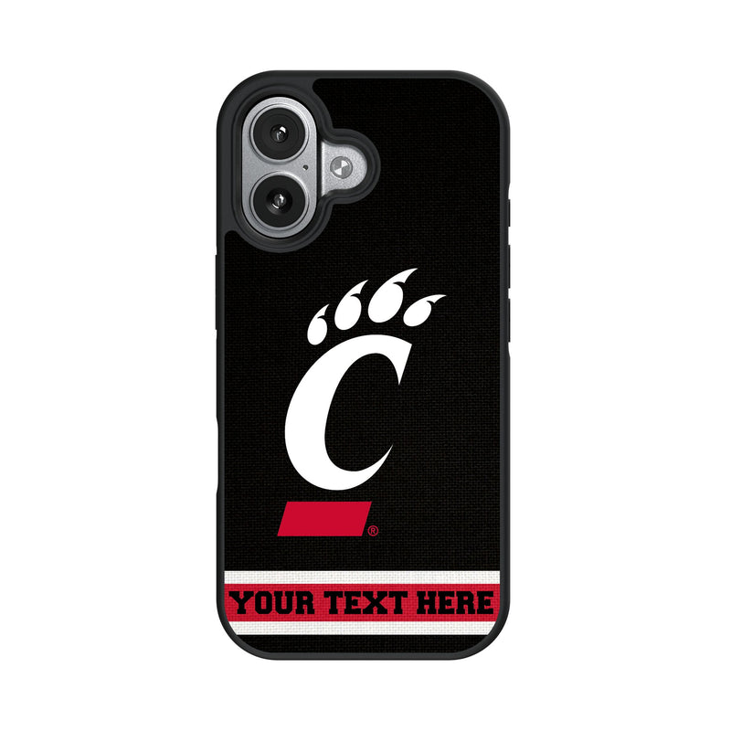 University of Cincinnati Bearcats Personalized Stripe iPhone Bump Phone Case for Apple iPhone