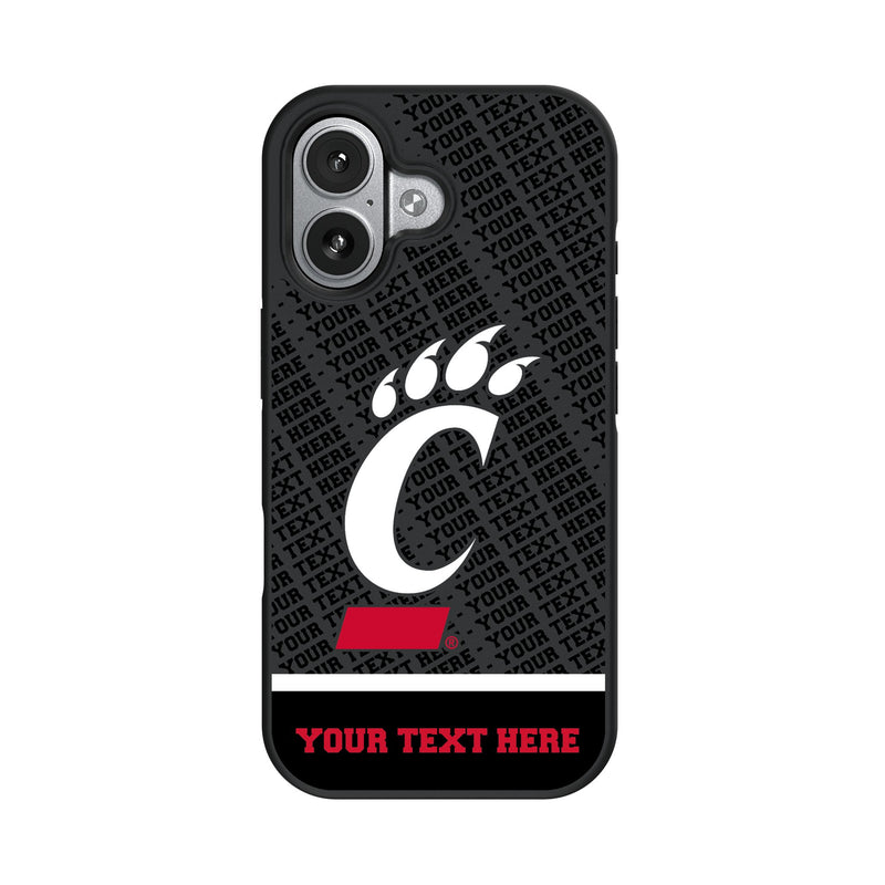 University of Cincinnati Bearcats Personalized EndZone Plus iPhone Bump Phone Case for Apple iPhone
