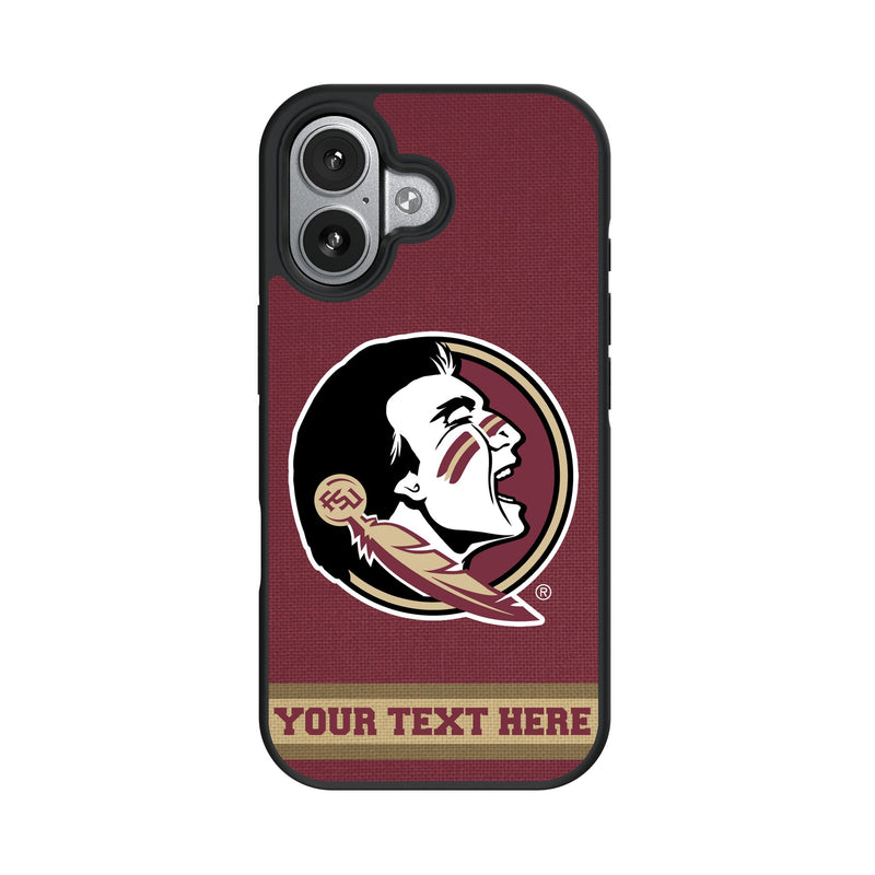 Florida State University Seminoles Personalized Stripe iPhone Bump Phone Case for Apple iPhone