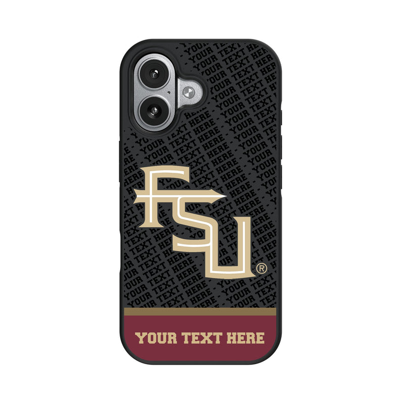 Florida State University Seminoles Athletic Wordmark Personalized EndZone Plus iPhone Bump Phone Case for Apple iPhone