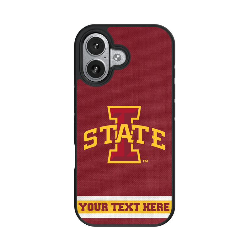 Iowa State University Cyclones Personalized Stripe iPhone Bump Phone Case for Apple iPhone