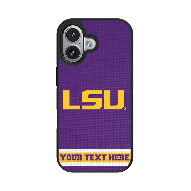 Louisiana State University Tigers Personalized Stripe iPhone Bump Phone Case for Apple iPhone