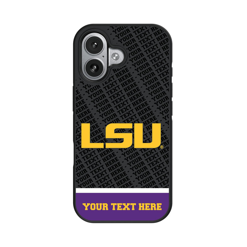 Louisiana State University Tigers Personalized EndZone Plus iPhone Bump Phone Case for Apple iPhone