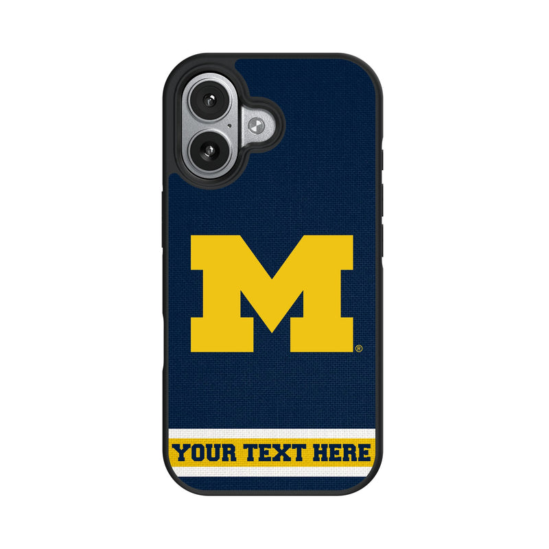 University of Michigan Wolverines Personalized Stripe iPhone Bump Phone Case for Apple iPhone