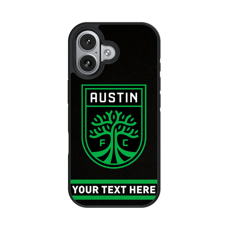 Austin FC Personalized Stripe iPhone Bump Phone Case for Apple iPhone