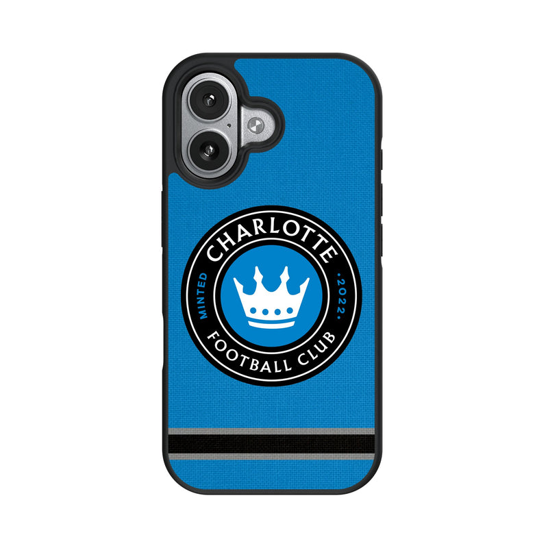 Charlotte FC Stripe iPhone Bump Phone Case for Apple iPhone