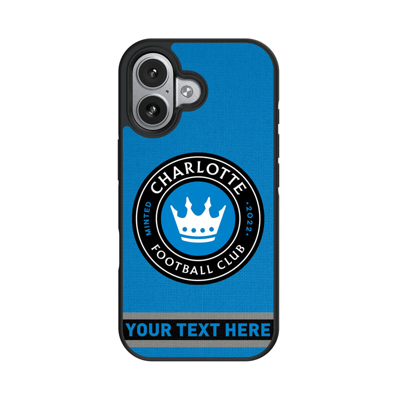 Charlotte FC Personalized Stripe iPhone Bump Phone Case for Apple iPhone