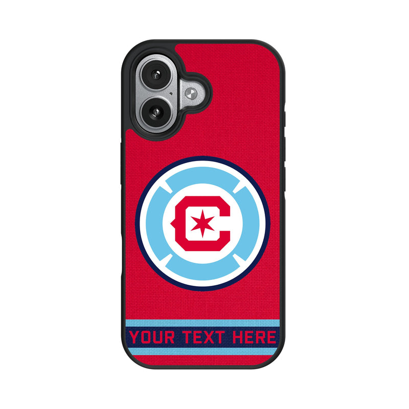 Chicago Fire Personalized Stripe iPhone Bump Phone Case for Apple iPhone
