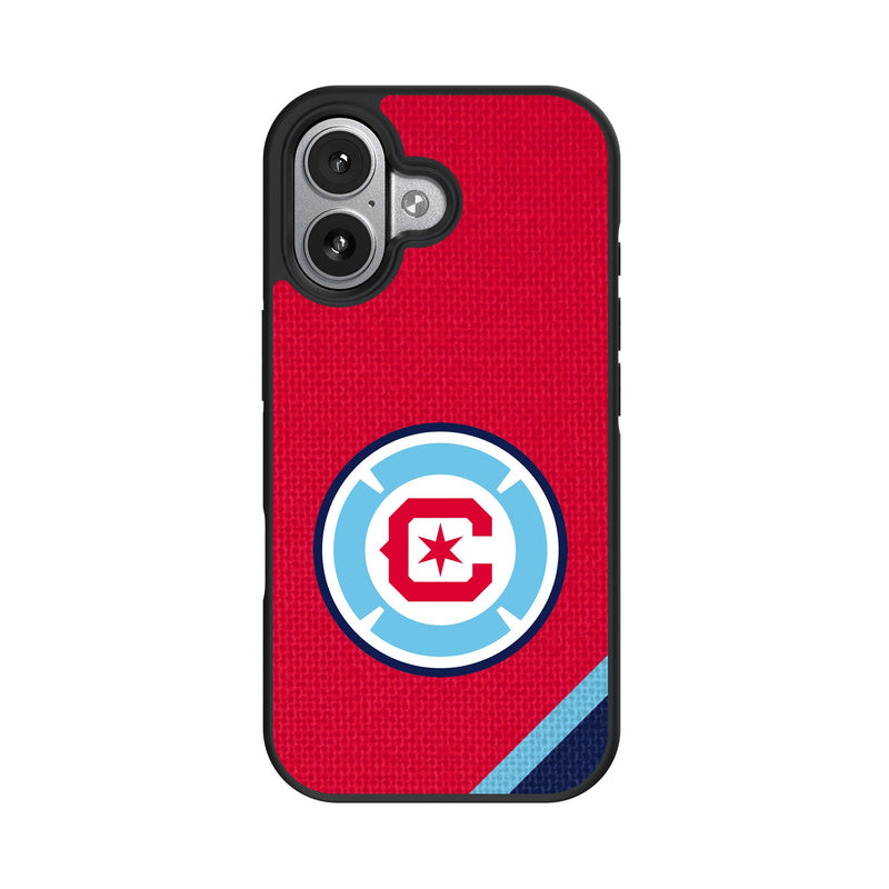 Chicago Fire Diagonal Stripe iPhone Bump Phone Case for Apple iPhone