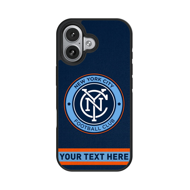 New York City FC Personalized Stripe iPhone Bump Phone Case for Apple iPhone