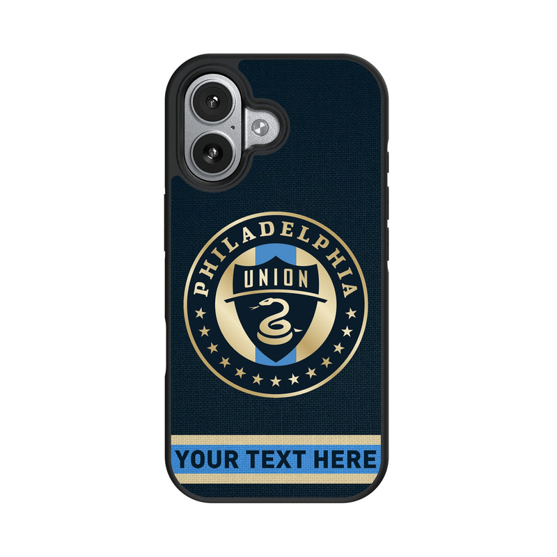 Philadelphia Union Personalized Stripe iPhone Bump Phone Case for Apple iPhone