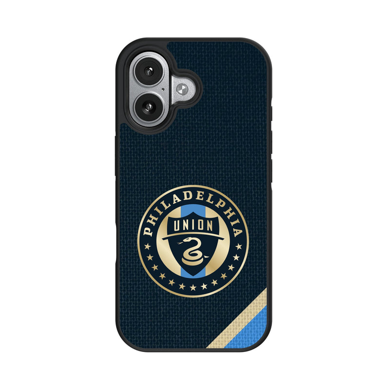 Philadelphia Union Diagonal Stripe iPhone Bump Phone Case for Apple iPhone