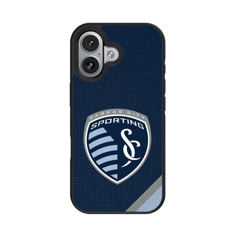 Sporting Kansas City Diagonal Stripe iPhone Bump Phone Case for Apple iPhone