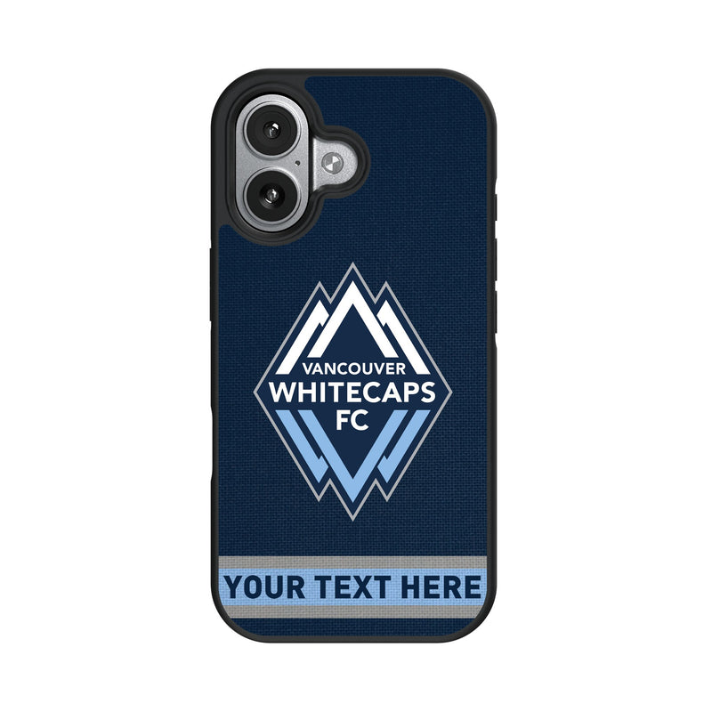 Vancouver Whitecaps Personalized Stripe iPhone Bump Phone Case for Apple iPhone