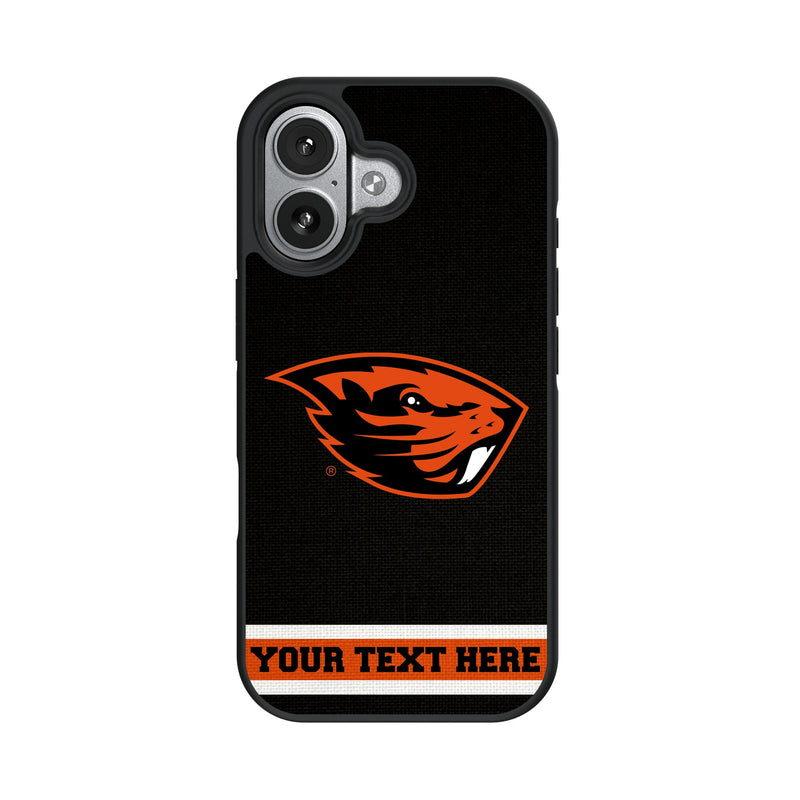 Oregon State University Beavers Personalized Stripe iPhone Bump Phone Case for Apple iPhone
