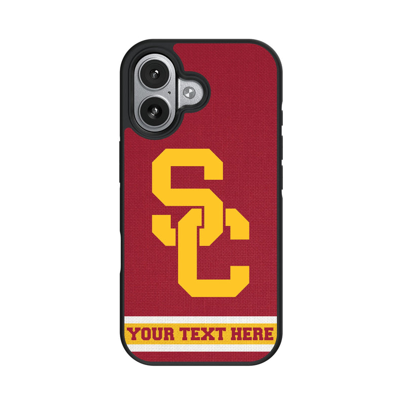 University of Southern California Trojans Personalized Stripe iPhone Bump Phone Case for Apple iPhone