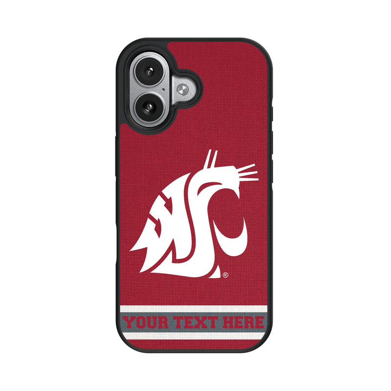 Washington State University Cougars Personalized Stripe iPhone Bump Phone Case for Apple iPhone