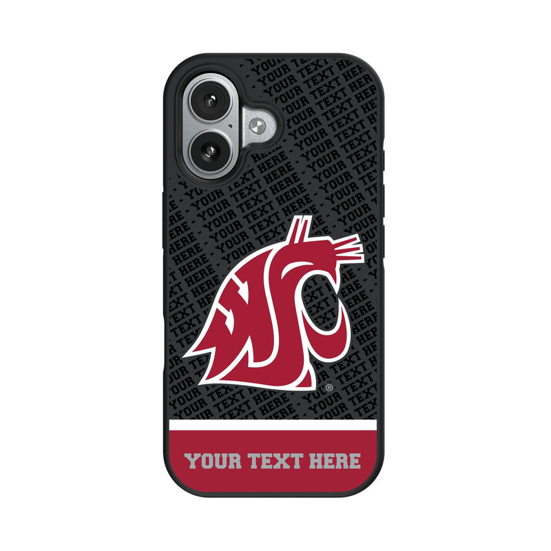 Washington State University Cougars Personalized EndZone Plus iPhone Bump Phone Case for Apple iPhone