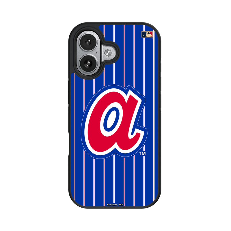 Atlanta Braves 1972-1980 - Cooperstown Collection Pinstripe iPhone Bump Phone Case for Apple iPhone