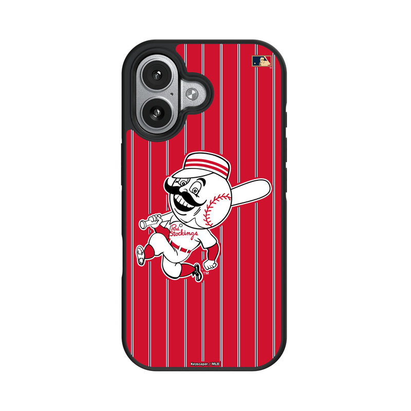 Cincinnati Reds 1953-1967 - Cooperstown Collection Pinstripe iPhone Bump Phone Case for Apple iPhone
