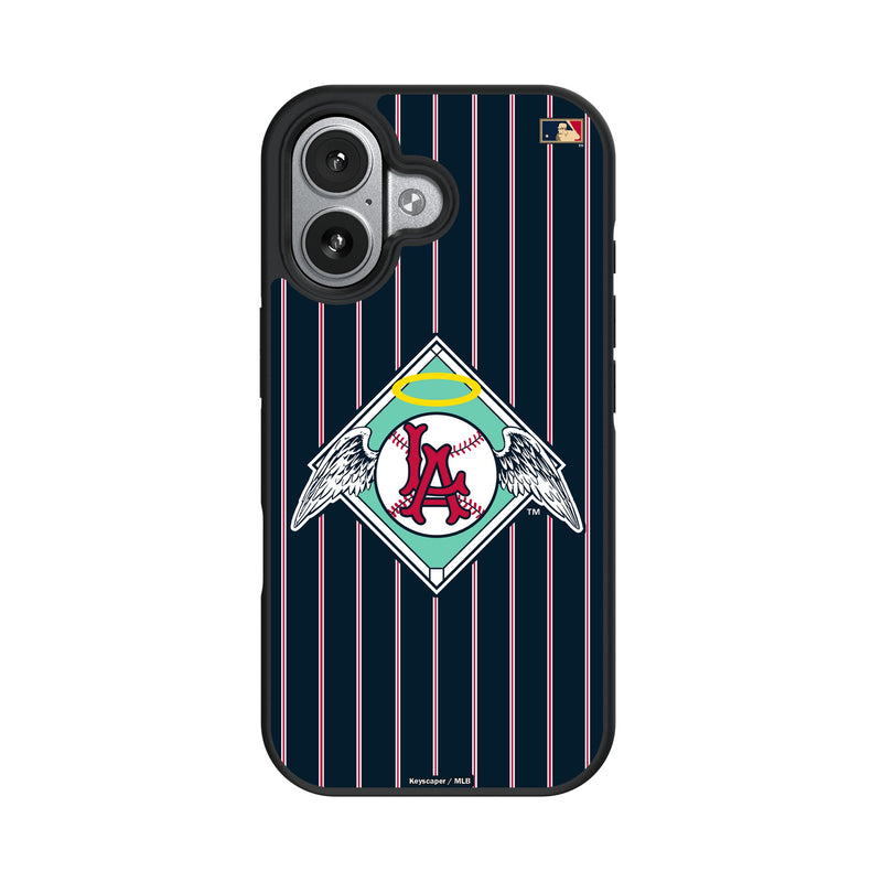 LA Angels 1961-1965 - Cooperstown Collection Pinstripe iPhone Bump Phone Case for Apple iPhone