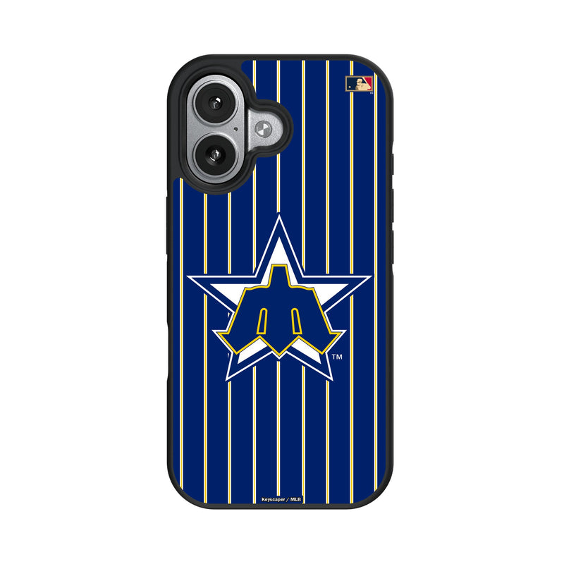 Seattle Mariners 1981-1986 - Cooperstown Collection Pinstripe iPhone Bump Phone Case for Apple iPhone