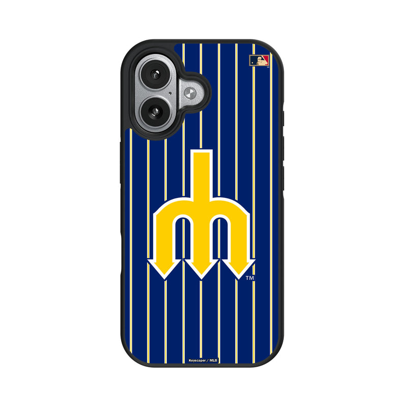 Seattle Mariners 1977-1980 - Cooperstown Collection Pinstripe iPhone Bump Phone Case for Apple iPhone