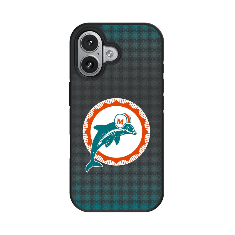 Miami Dolphins 1966-1973 Historic Collection Linen iPhone Bump Phone Case for Apple iPhone