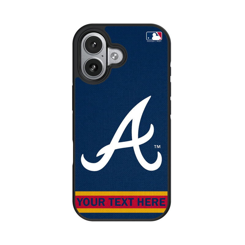 Atlanta Braves Personalized Stripe iPhone Bump Phone Case for Apple iPhone
