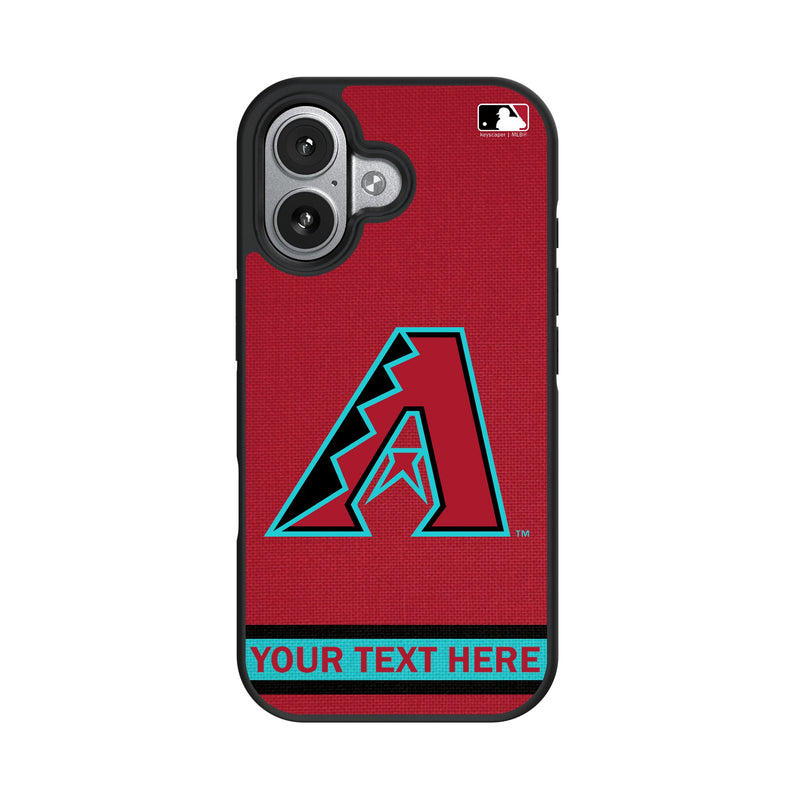 Arizona Diamondbacks Personalized Stripe iPhone Bump Phone Case for Apple iPhone