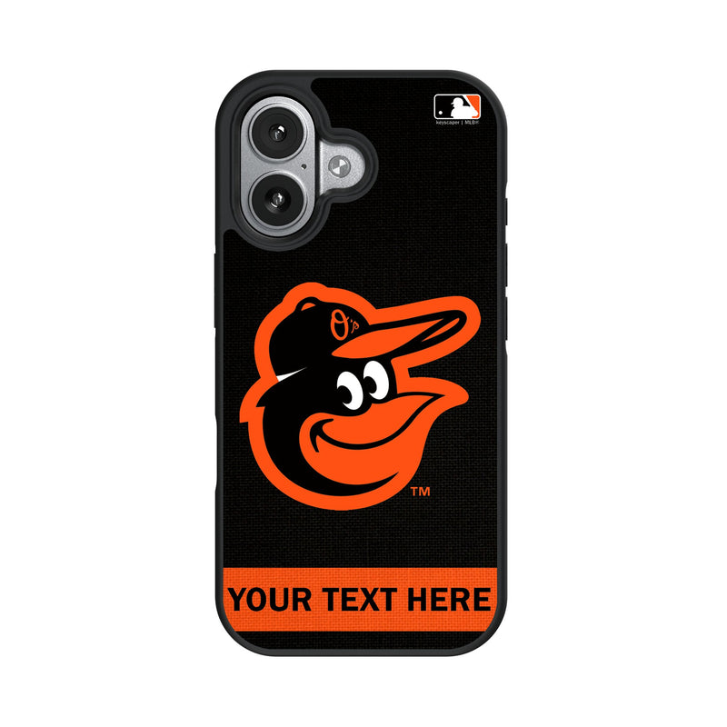 Baltimore Orioles Personalized Stripe iPhone Bump Phone Case for Apple iPhone