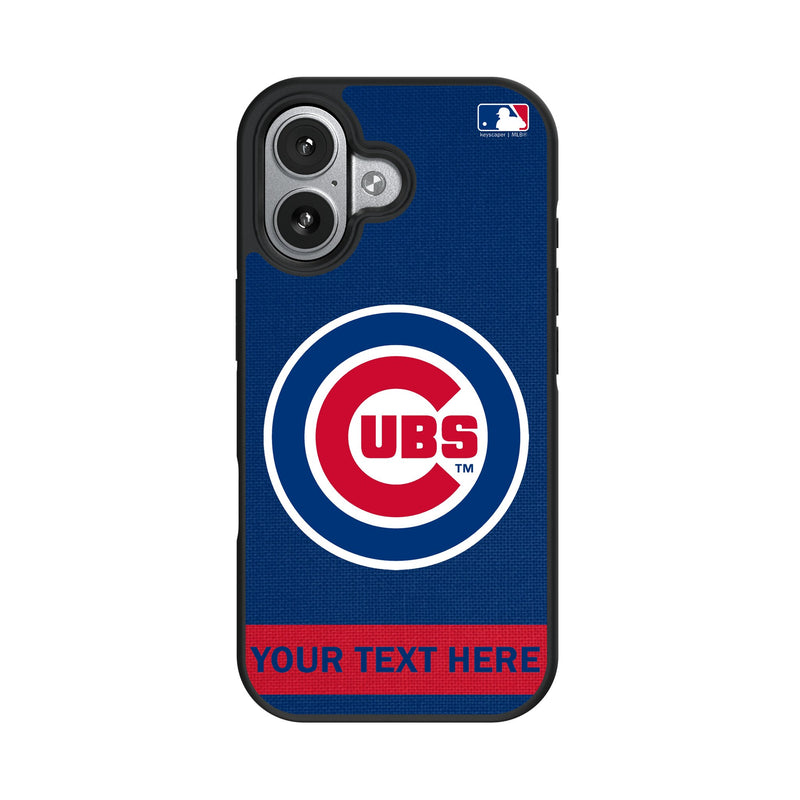 Chicago Cubs Personalized Stripe iPhone Bump Phone Case for Apple iPhone