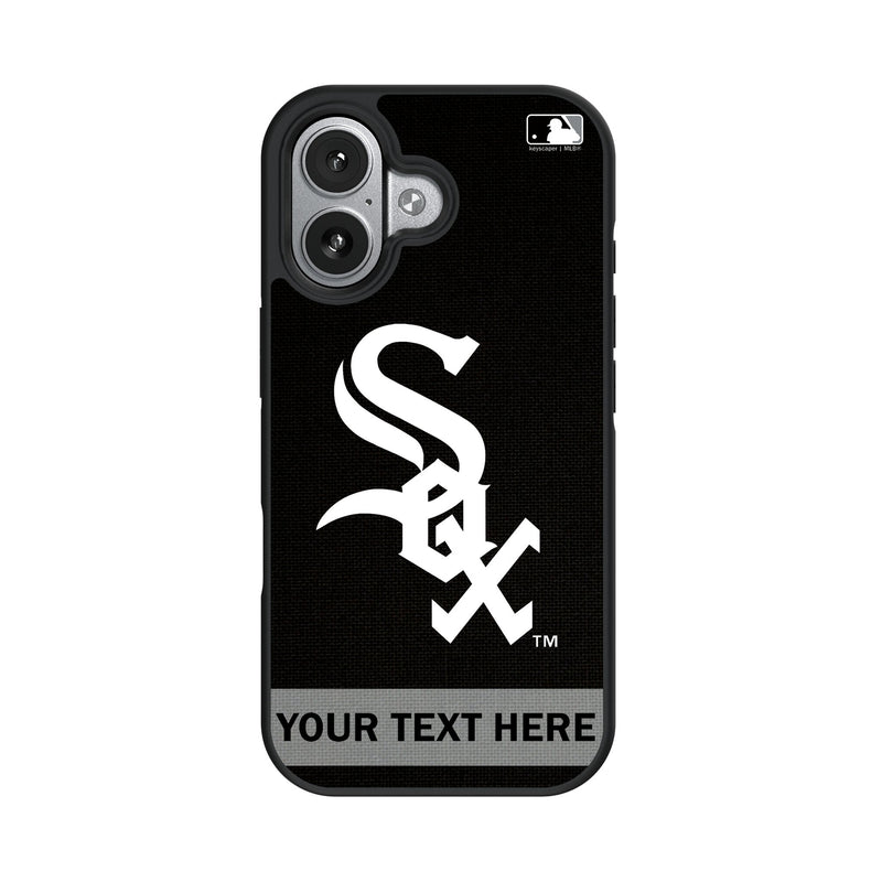 Chicago White Sox Personalized Stripe iPhone Bump Phone Case for Apple iPhone