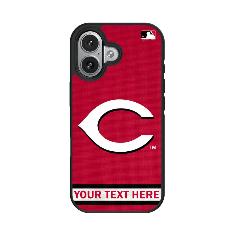 Cincinnati Reds Personalized Stripe iPhone Bump Phone Case for Apple iPhone