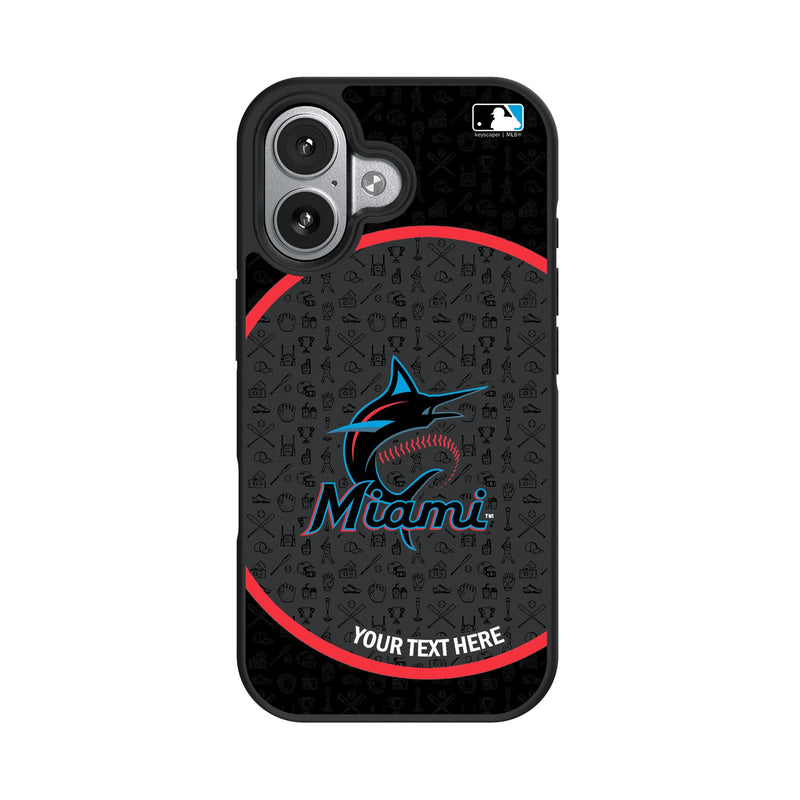 Miami Marlins Personalized Circle iPhone Bump Phone Case for Apple iPhone