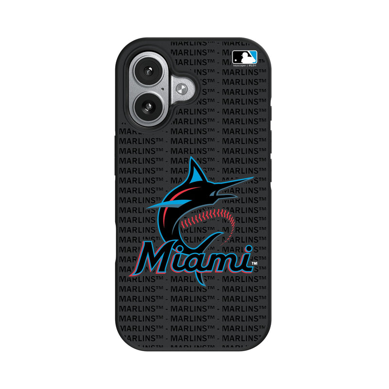 Miami Marlins Text Backdrop iPhone Bump Phone Case for Apple iPhone