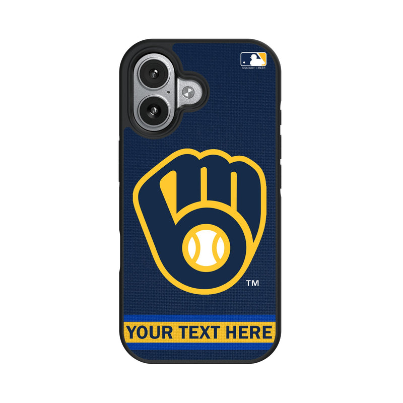 Milwaukee Brewers Personalized Stripe iPhone Bump Phone Case for Apple iPhone