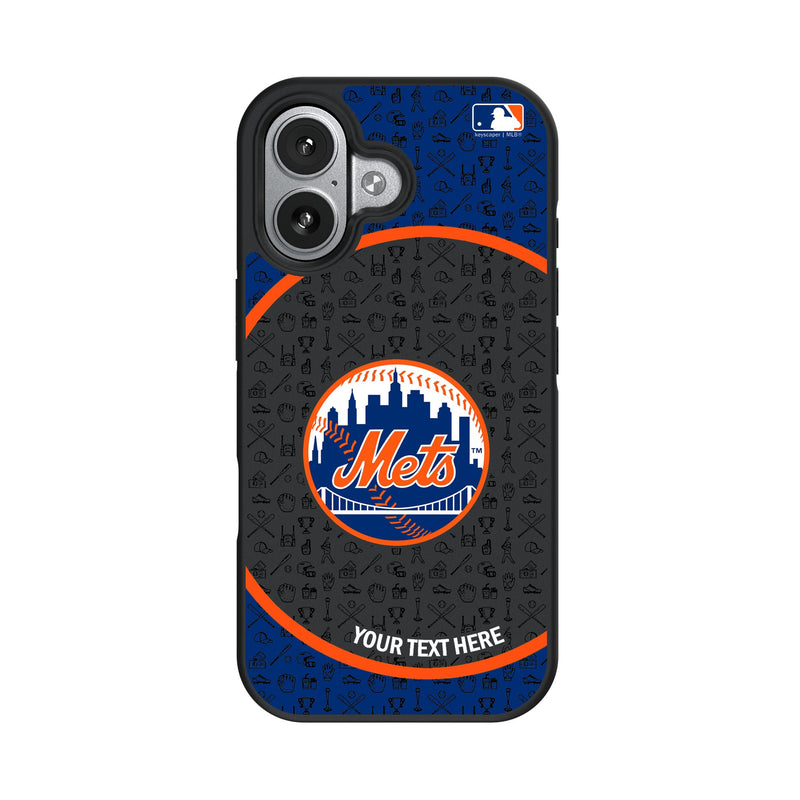 New York Mets Personalized Circle iPhone Bump Phone Case for Apple iPhone