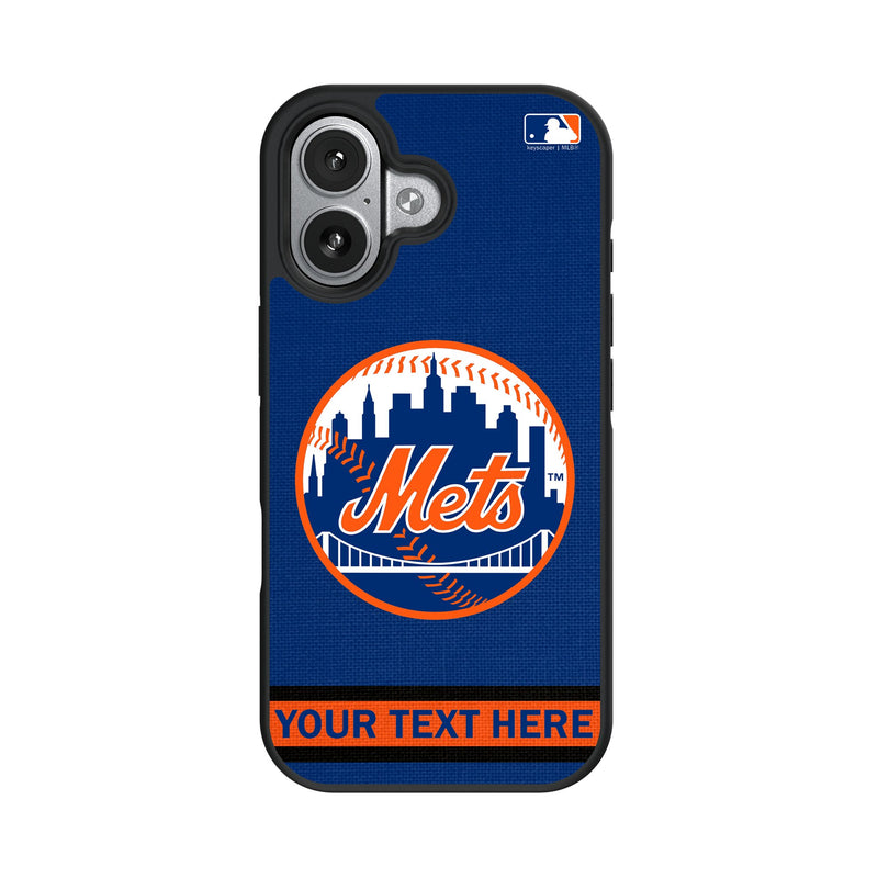 New York Mets Personalized Stripe iPhone Bump Phone Case for Apple iPhone