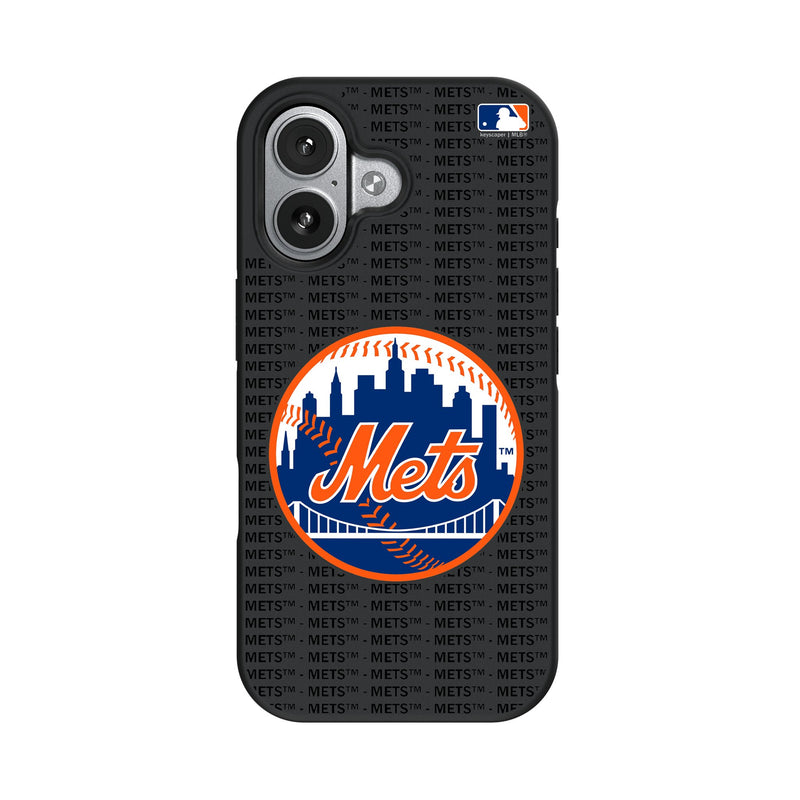 New York Mets Text Backdrop iPhone Bump Phone Case for Apple iPhone