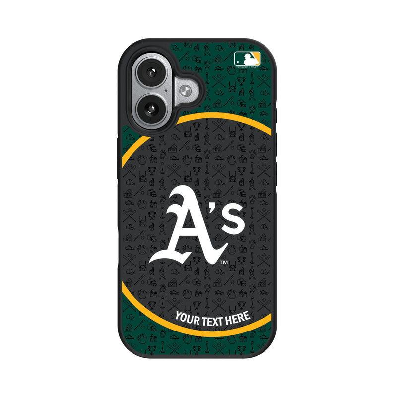 Oakland Athletics Personalized Circle iPhone Bump Phone Case for Apple iPhone