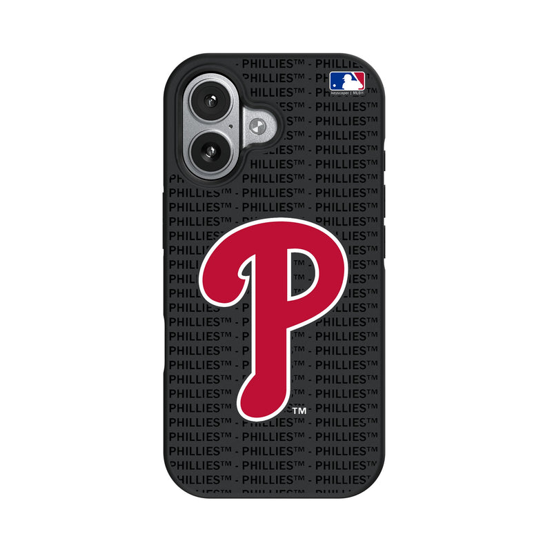 Philadelphia Phillies Text Backdrop iPhone Bump Phone Case for Apple iPhone