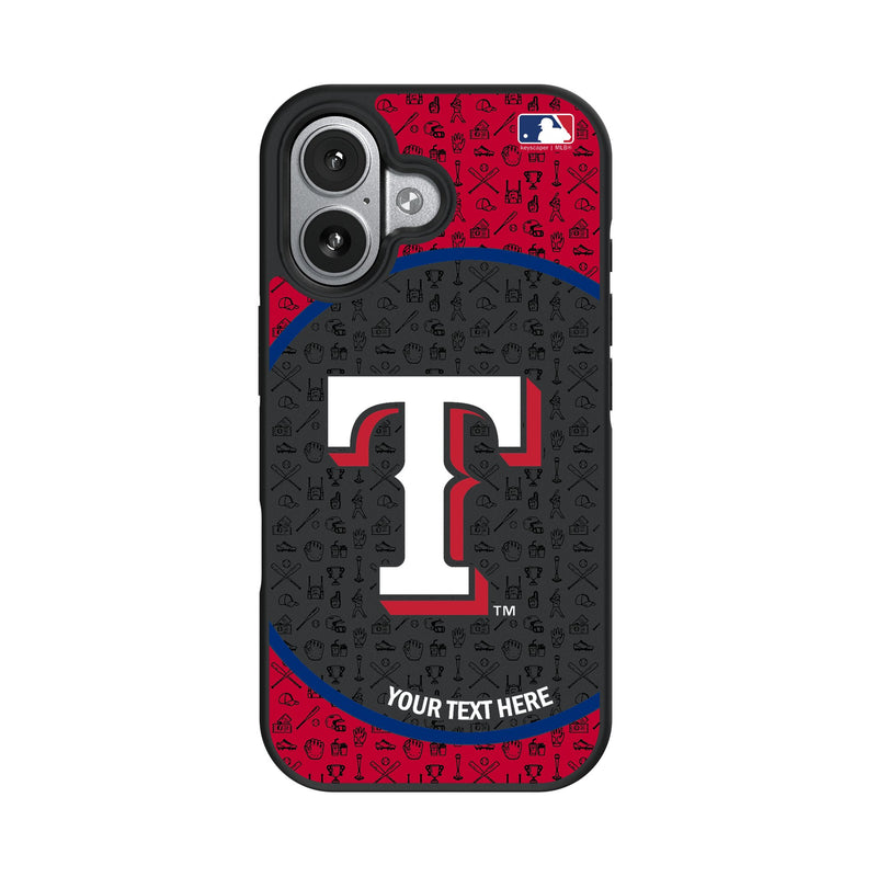 Texas Rangers Personalized Circle iPhone Bump Phone Case for Apple iPhone