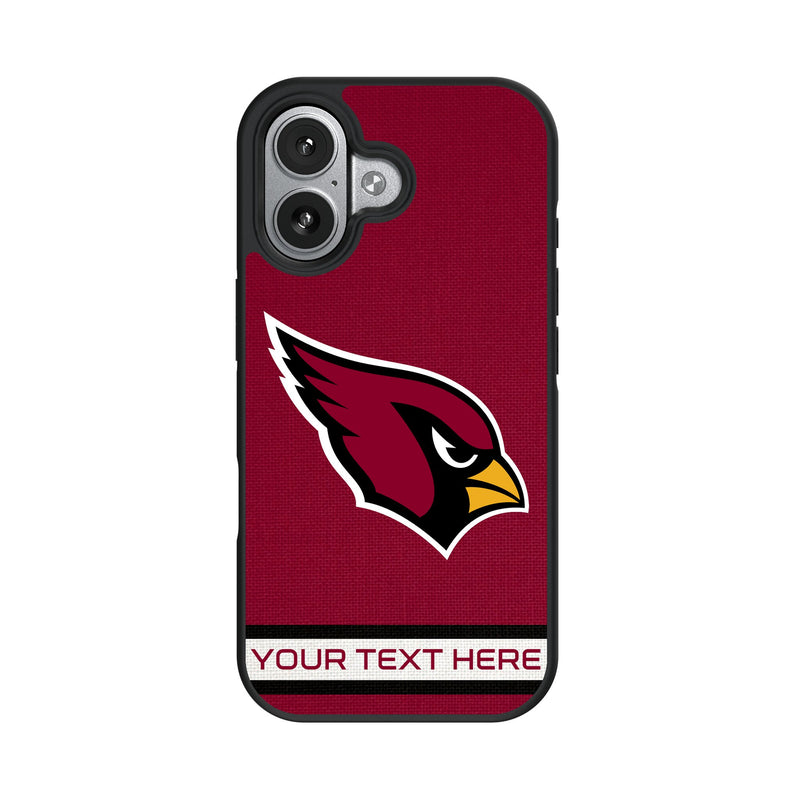 Arizona Cardinals Personalized Stripe iPhone Bump Phone Case for Apple iPhone